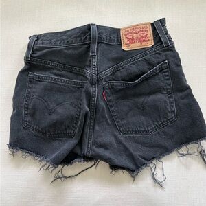 Levi's Women's Black Denim 501 Shorts